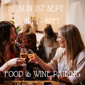 SUNDAY 1ST SEPTEMBER WINE AND FOOD PAIRING AT ELSWORTH AT THE MILL